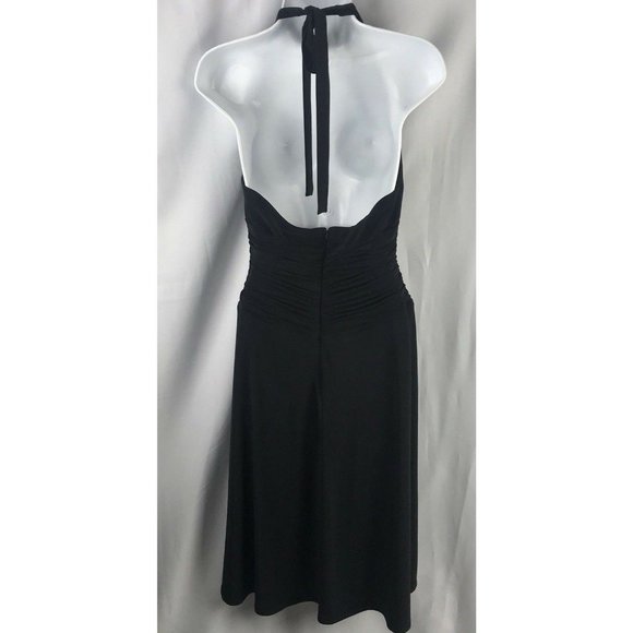 Jones New York Dress Womens Size 10 Black Lace Halter Cocktail Party - Picture 3 of 5